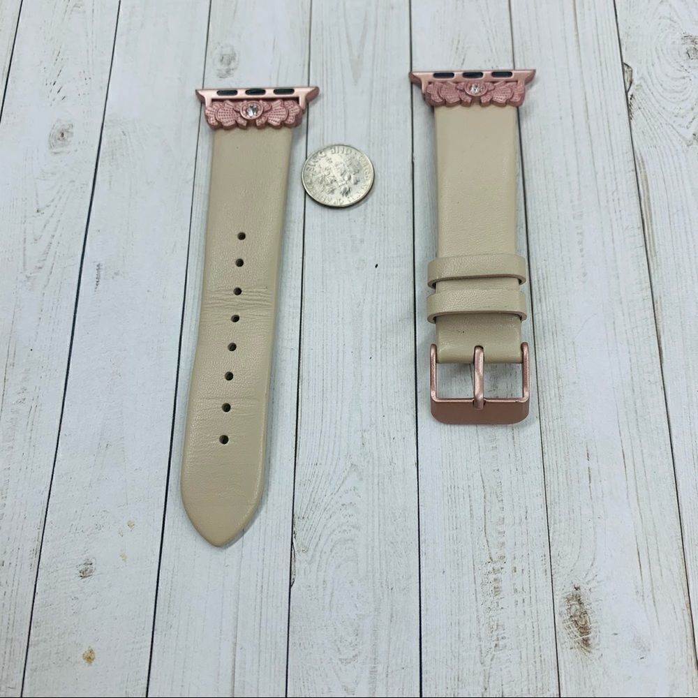 Apple‎ Watch Vegan Leather Rose Gold Watch Band